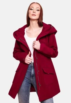 Marikoo Manteaux De Pluie Manteau Fonctionnel Mayleen Femme Rouge Cerise -Marikoo Boutique 8ab776ef5e9396f25924e1773c63e4cd