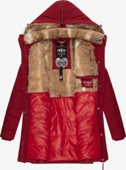 Marikoo Manteaux Courts Manteau D’hiver Femme Rouge Sang -Marikoo Boutique 9217db92989945e8be543945f95911e6