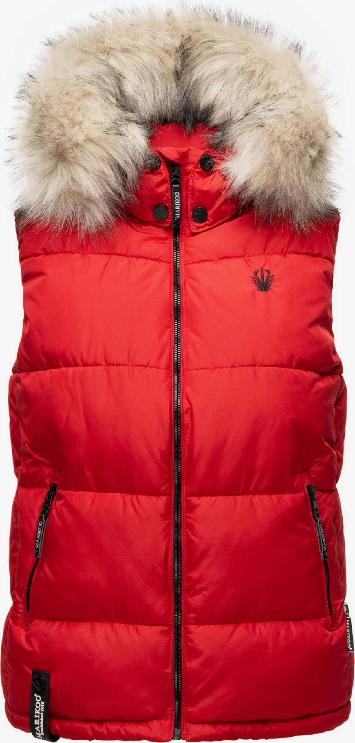 Marikoo Vestes Sans Manches Gilet Eisflöckchen Femme Rouge 8 Marikoo Vestes Sans Manches Gilet Eisflöckchen Femme Rouge – Image 6