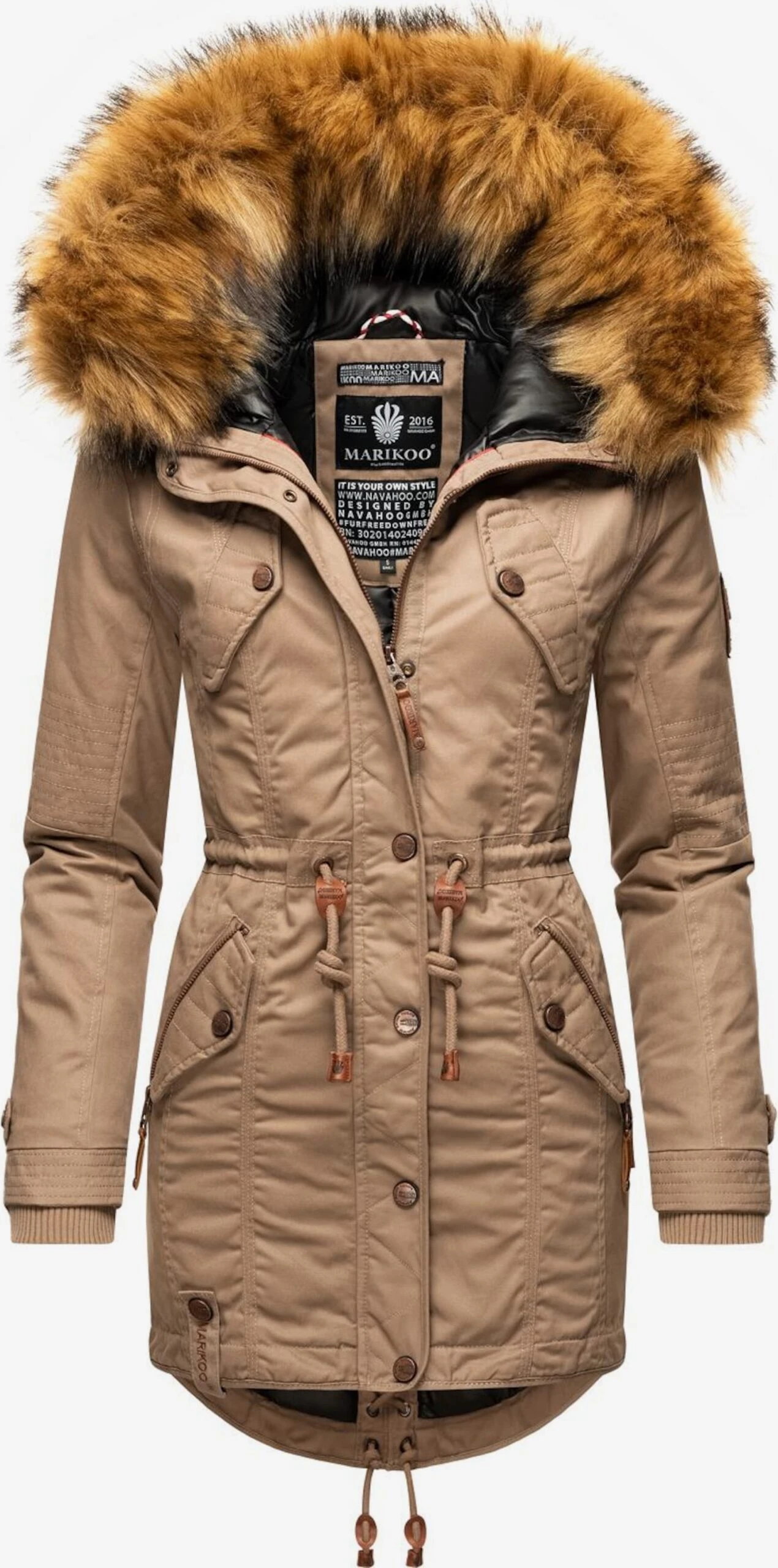 Marikoo Parkas Parka D’hiver La Viva Femme Beige Clair 3 Marikoo Parkas Parka D’hiver La Viva Femme Beige Clair