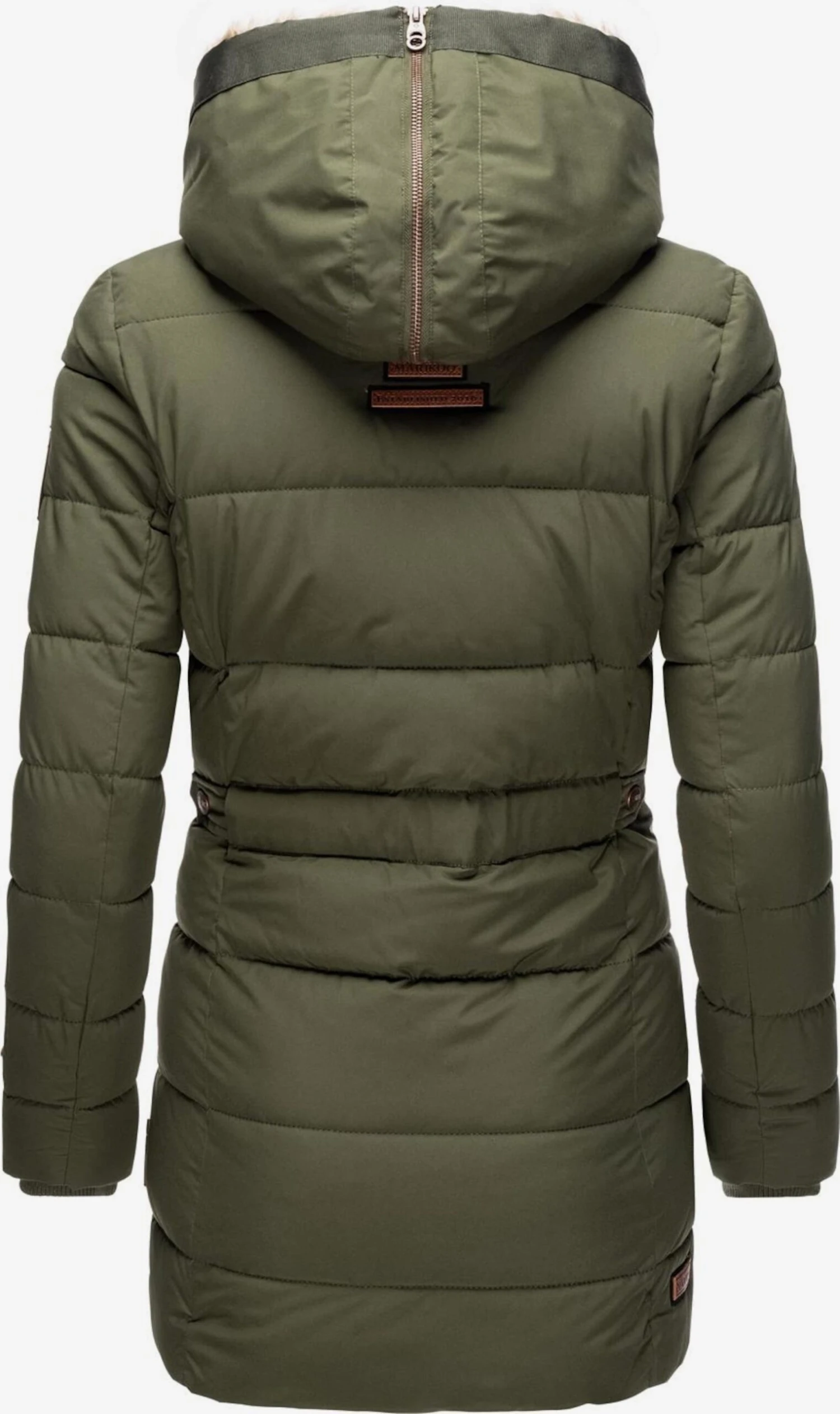 Marikoo Manteaux Courts Manteau D’hiver Femme Olive 6 Marikoo Manteaux Courts Manteau D’hiver Femme Olive – Image 4