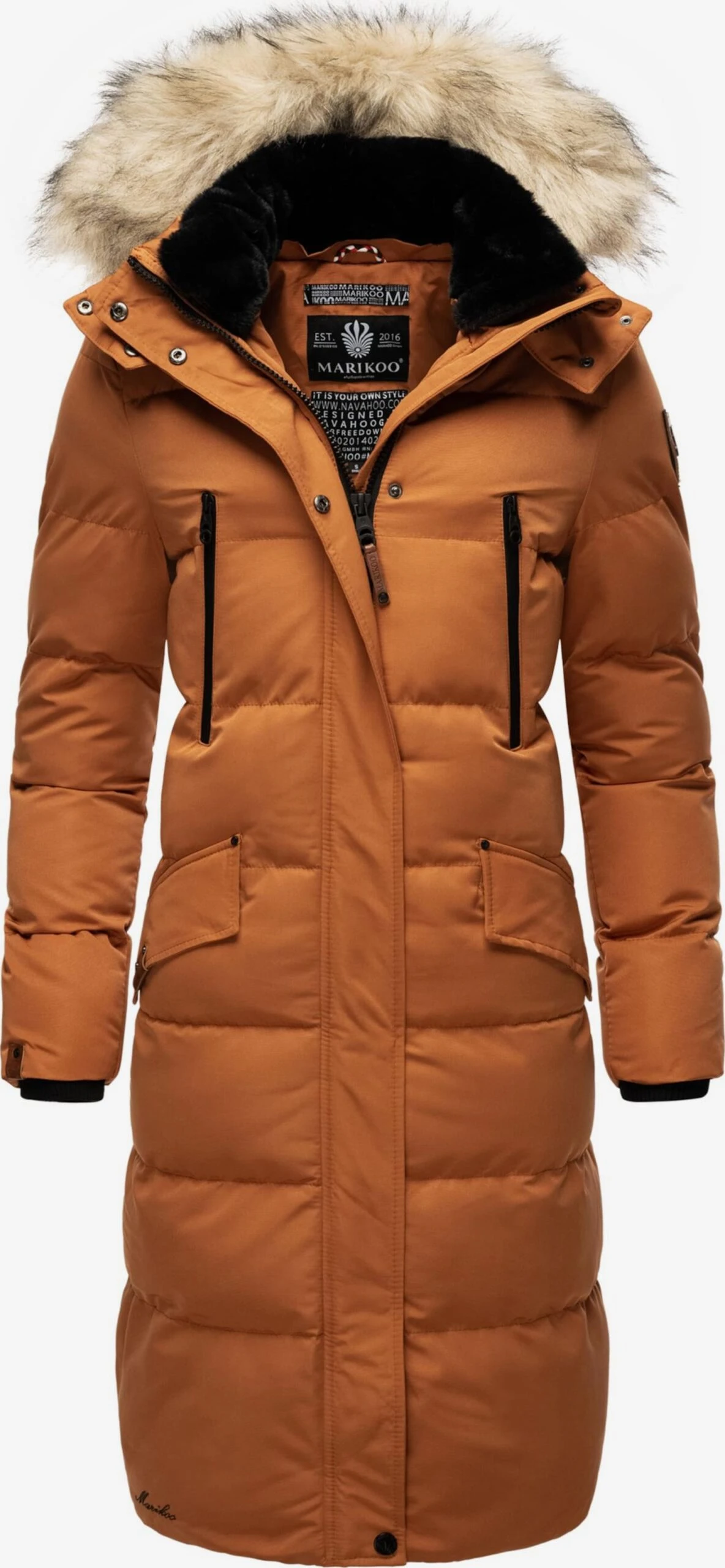 Marikoo Manteaux Dhiver Manteau D’hiver Schneesternchen Femme Orange 3 Marikoo Manteaux Dhiver Manteau D’hiver Schneesternchen Femme Orange