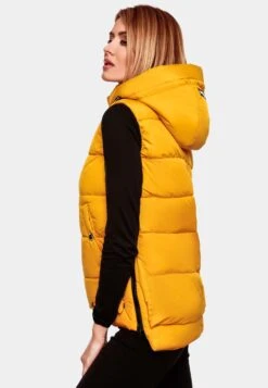 Marikoo Vestes Sans Manches Gilet Zarinaa Femme Jaune Dor -Marikoo Boutique 96b8c0d57c9150b1aee0d91e95166222