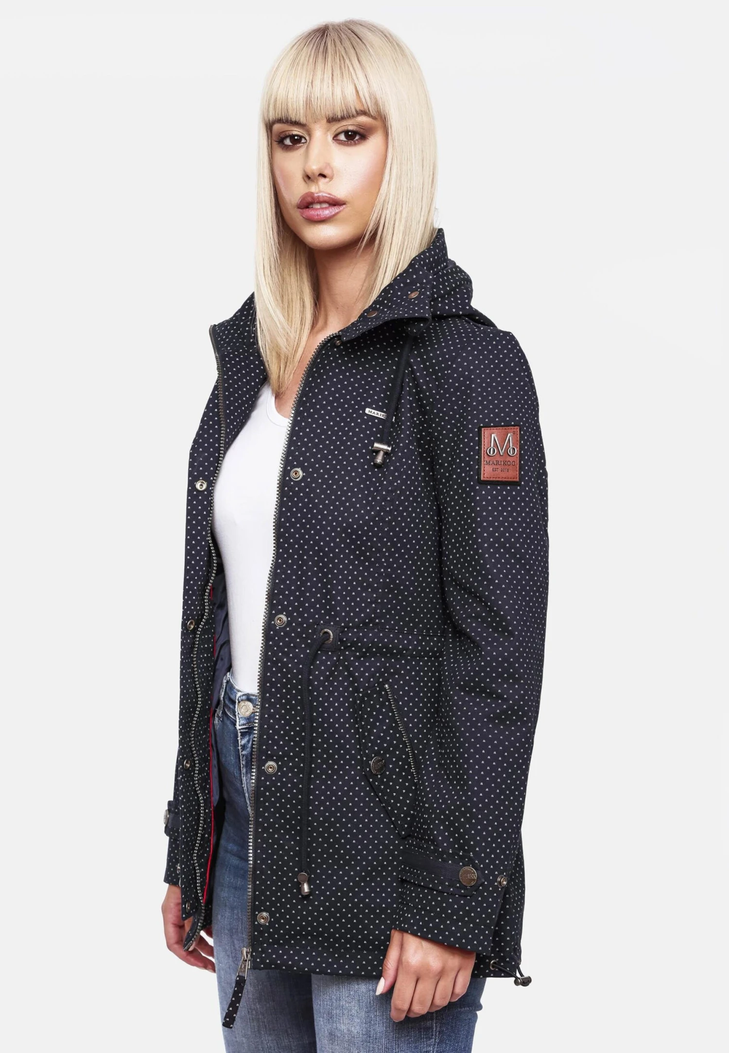 Marikoo Parkas Parka Mi-saison Nyokoo Femme Bleu Nuit 8 Marikoo Parkas Parka Mi-saison Nyokoo Femme Bleu Nuit – Image 6