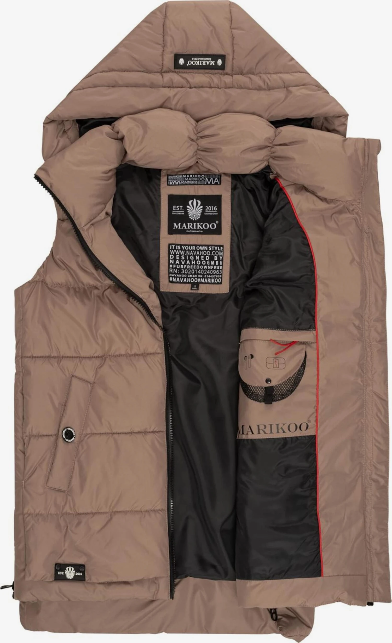 Marikoo Vestes Sans Manches Gilet Zarinaa Femme Marron 7 Marikoo Vestes Sans Manches Gilet Zarinaa Femme Marron – Image 5