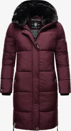 Marikoo Manteaux Dhiver Manteau D’hiver Femme Rouge Cerise