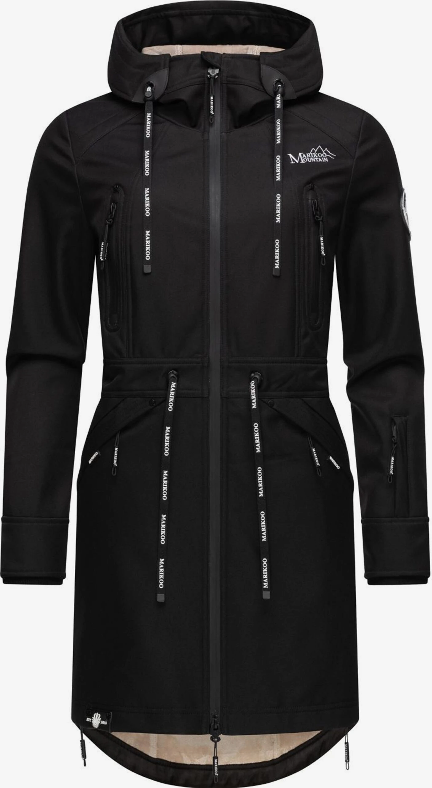 Marikoo Parkas Parka Mi-saison Femme Noir 6 Marikoo Parkas Parka Mi-saison Femme Noir – Image 4