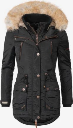 Marikoo Parkas Parka D’hiver Grinsekatze Femme Noir -Marikoo Boutique a8fcf2f87309e15e3e78150e4f00c386