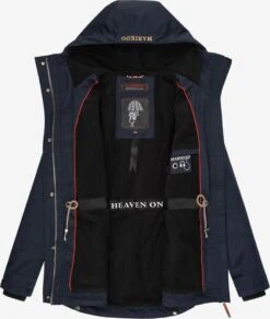 Marikoo Vestes De Mi-saison Veste Mi-saison Babetaa Femme Marine -Marikoo Boutique ad95b1b6d0cbd16c246b451094cd4944