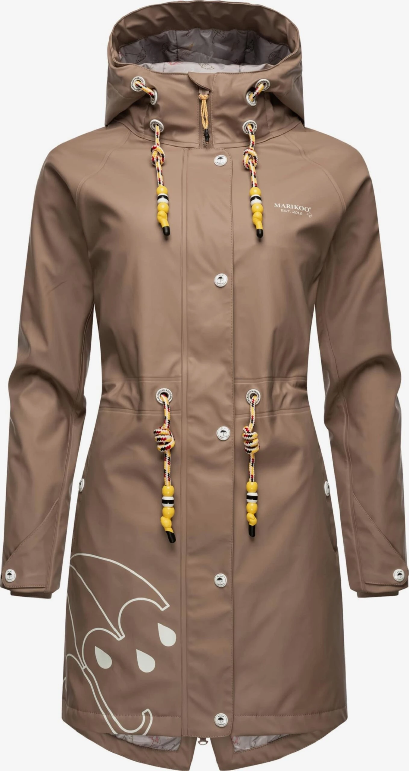 Marikoo Manteaux De Pluie Manteau Fonctionnel Femme Marron 3 Marikoo Manteaux De Pluie Manteau Fonctionnel Femme Marron
