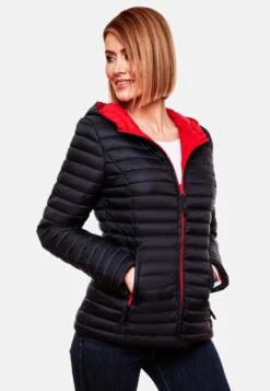 Marikoo Vestes De Mi-saison Veste Mi-saison Asraa Femme Bleu Marine -Marikoo Boutique b12ecf8fc734251d2491171d229ee839