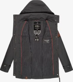 Marikoo Parkas Parka Mi-saison Nyokoo Femme Anthracite -Marikoo Boutique b63b96b095e16a90047d2a2a63993a19