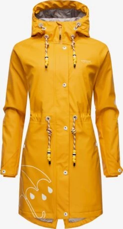 Marikoo Manteaux De Pluie Manteau Fonctionnel Femme Jaune