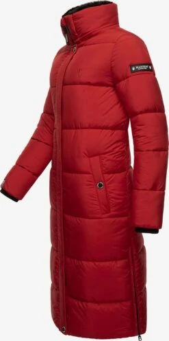 Marikoo Manteaux Dhiver Manteau D’hiver Femme Rouge Rubis -Marikoo Boutique ba204d4db082777e1e20964905ee1b31