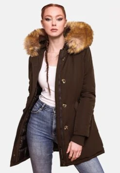 Marikoo Parkas Parka D’hiver Karmaa Femme Marron -Marikoo Boutique ba31ad4a3bb841cc77092d43360461b4