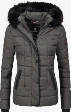 Marikoo Vestes Dhiver Veste D’hiver Unique Femme Anthracite