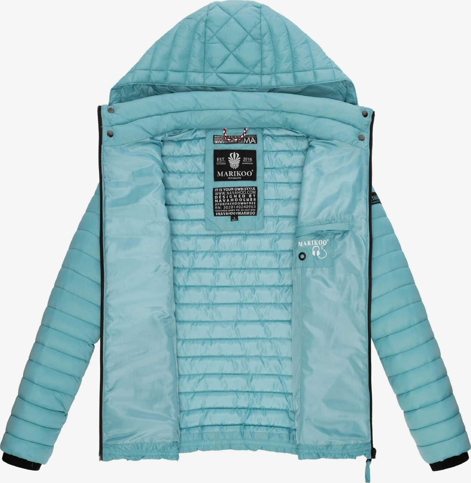 Marikoo Vestes De Mi-saison Veste Mi-saison Samtpfote Femme Bleu 7 Marikoo Vestes De Mi-saison Veste Mi-saison Samtpfote Femme Bleu – Image 5