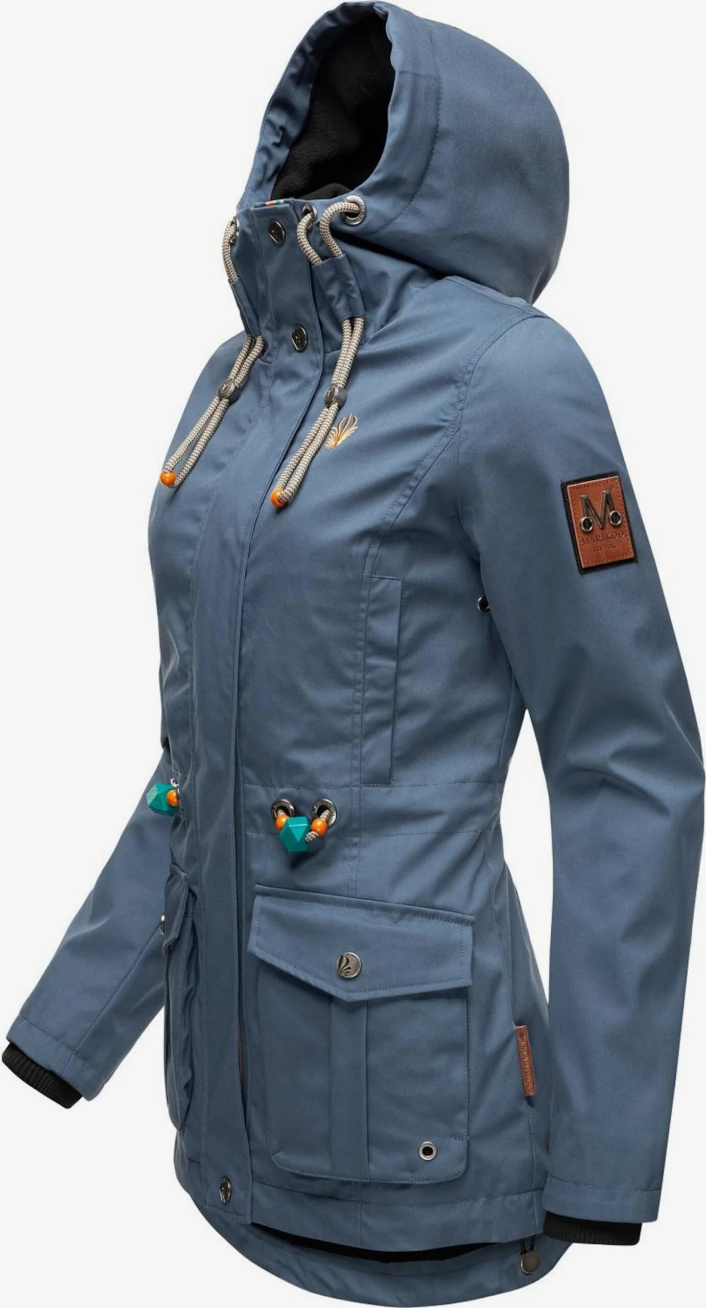 Marikoo Vestes De Mi-saison Veste Mi-saison Babetaa Femme Bleu-gris 4 Marikoo Vestes De Mi-saison Veste Mi-saison Babetaa Femme Bleu-gris – Image 2