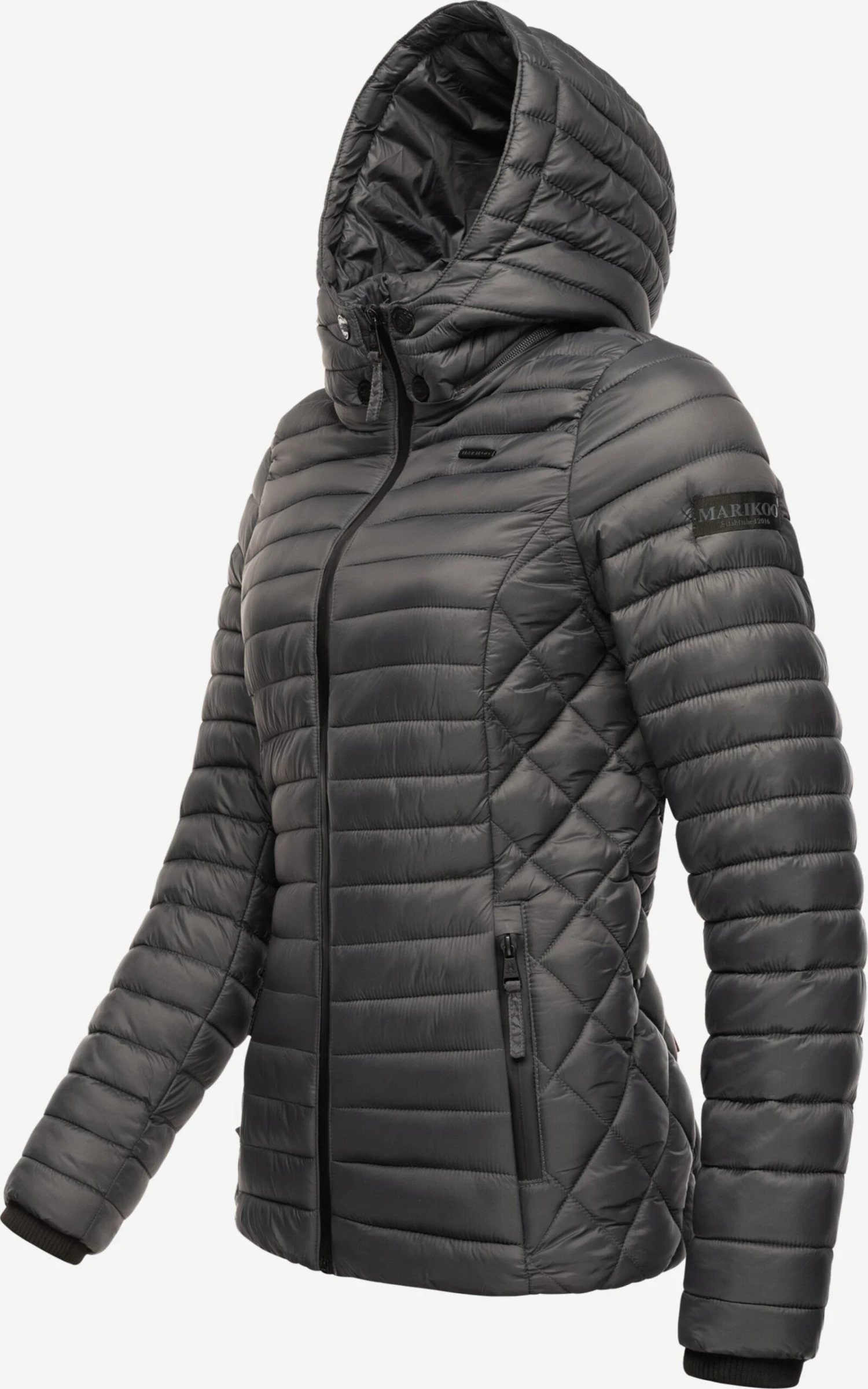 Marikoo Vestes De Mi-saison Veste Mi-saison Samtpfote Femme Anthracite 4 Marikoo Vestes De Mi-saison Veste Mi-saison Samtpfote Femme Anthracite – Image 2