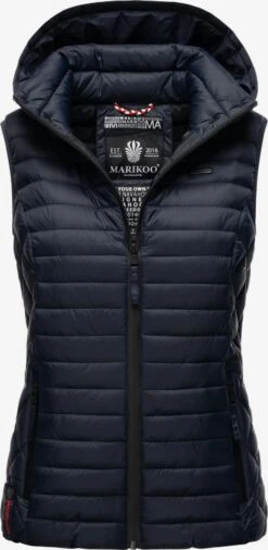 Marikoo Vestes Sans Manches Gilet Hasenpfote Femme Bleu Nuit