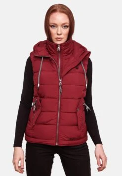 Marikoo Vestes Sans Manches Gilet Taisaa Femme Rouge -Marikoo Boutique c6aad7975b73e0351e1d645b856e390d