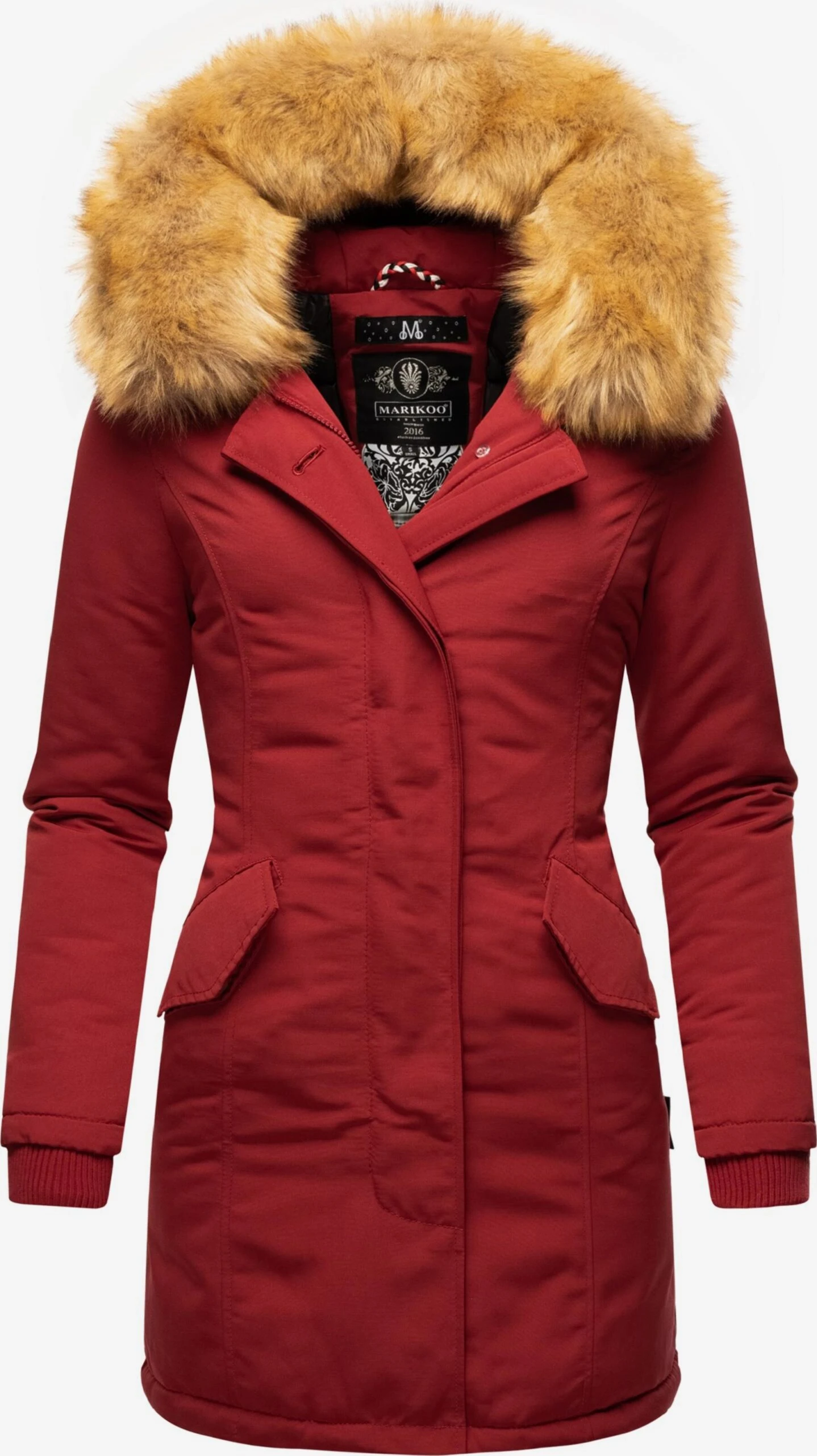 Marikoo Parkas Parka D’hiver Karmaa Femme Rouge / Rouge Sang 3 Marikoo Parkas Parka D’hiver Karmaa Femme Rouge / Rouge Sang