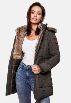 Marikoo Manteaux Courts Manteau D’hiver Femme Gris Basalte 23 Marikoo Manteaux Courts Manteau D’hiver Femme Gris Basalte -Marikoo Boutique ca4c1f35ec738729c2c760ba9746036b