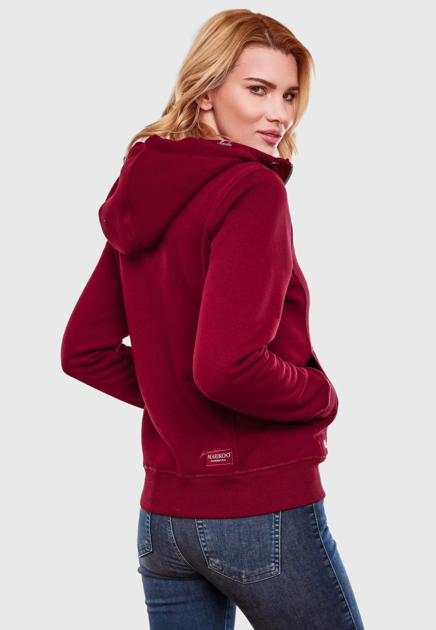 Marikoo Sweats Zippés Veste De Survêtement Setsunaa Femme Bordeaux 8 Marikoo Sweats Zippés Veste De Survêtement Setsunaa Femme Bordeaux – Image 6