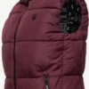 Marikoo Vestes Sans Manches Gilet Eisflöckchen Femme Bordeaux -Marikoo Boutique cdf556c46eb8bbd549f4022e72282edf