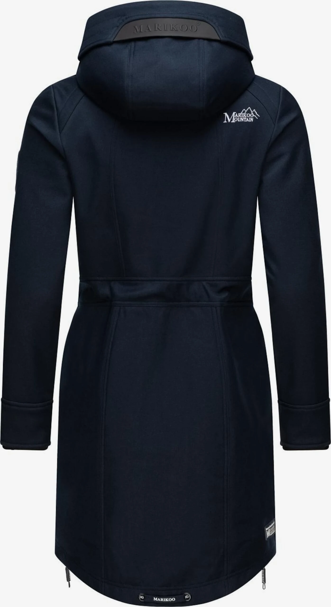 Marikoo Parkas Parka Mi-saison Femme Bleu Marine 6 Marikoo Parkas Parka Mi-saison Femme Bleu Marine – Image 4
