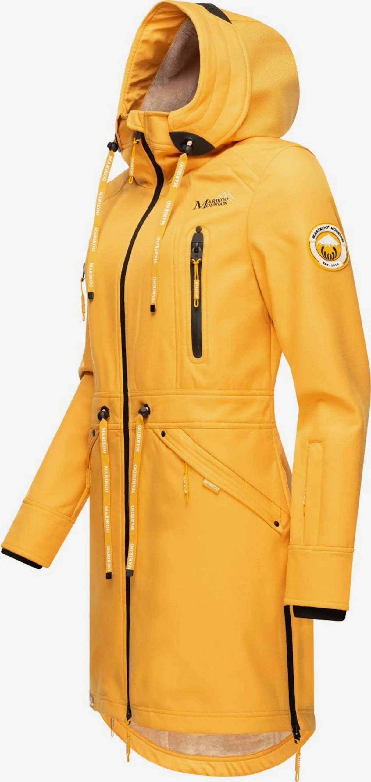 Marikoo Parkas Parka Mi-saison Femme Jaune Dor 5 Marikoo Parkas Parka Mi-saison Femme Jaune Dor – Image 3