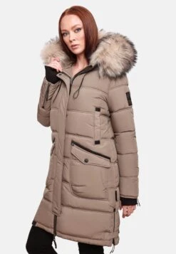 Marikoo Manteaux Dhiver Manteau D’hiver Chaskaa Femme Taupe -Marikoo Boutique d091923334adca957d1cdb108c90bd5a