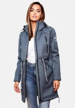Marikoo Parkas Parka Mi-saison Femme Bleu -Marikoo Boutique d0eaf8de5aa77331c3d560d56b933aa7