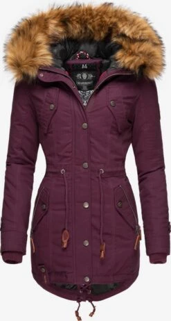 Marikoo Parkas Parka D’hiver Femme Lie De Vin