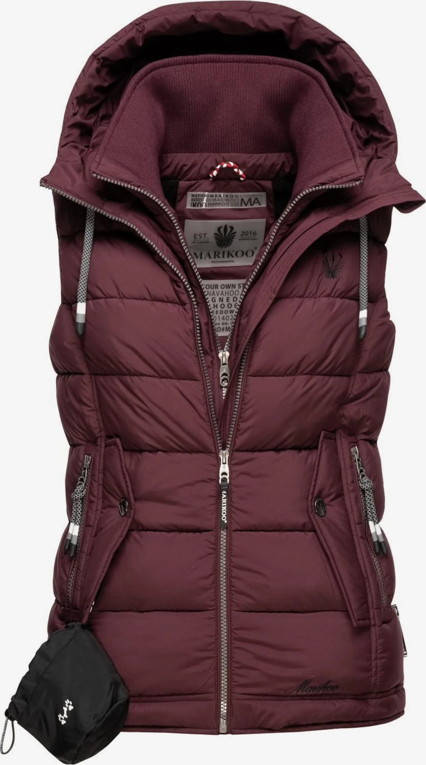 Marikoo Vestes Sans Manches Gilet Taisaa Femme Bordeaux 3 Marikoo Vestes Sans Manches Gilet Taisaa Femme Bordeaux