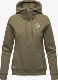 Marikoo Sweats Zippés Veste De Survêtement Setsunaa Femme Olive
