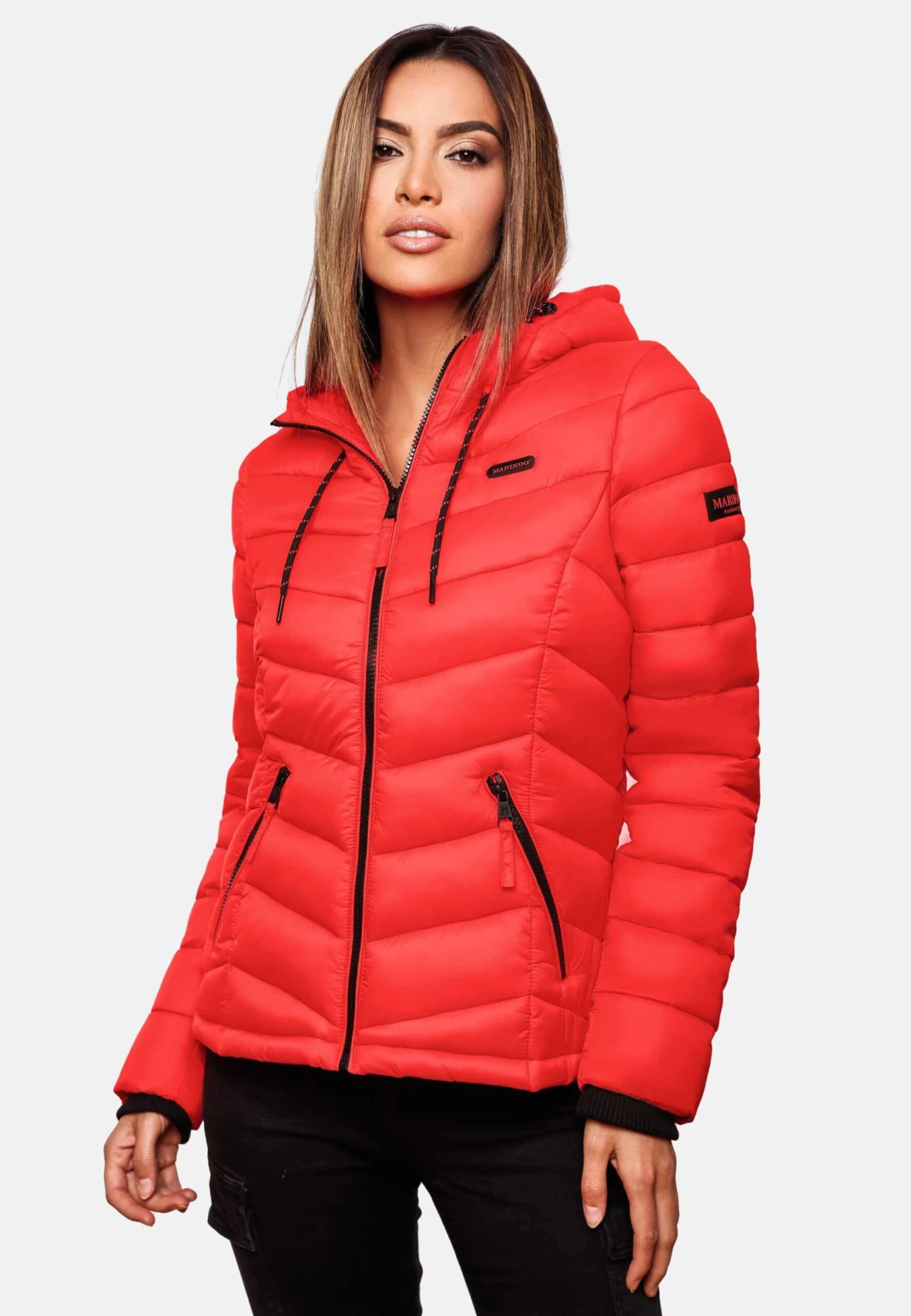 Marikoo Vestes De Mi-saison Veste Mi-saison Kuala Femme Rouge Néon 6 Marikoo Vestes De Mi-saison Veste Mi-saison Kuala Femme Rouge Néon – Image 4