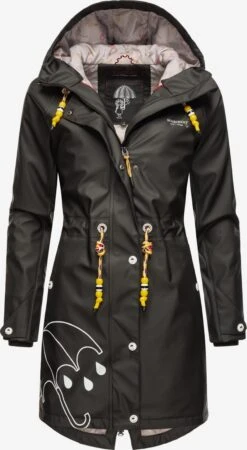 Marikoo Manteaux De Pluie Manteau Fonctionnel Femme Noir -Marikoo Boutique d66b3d051250b15dd54592f6e5204ea6