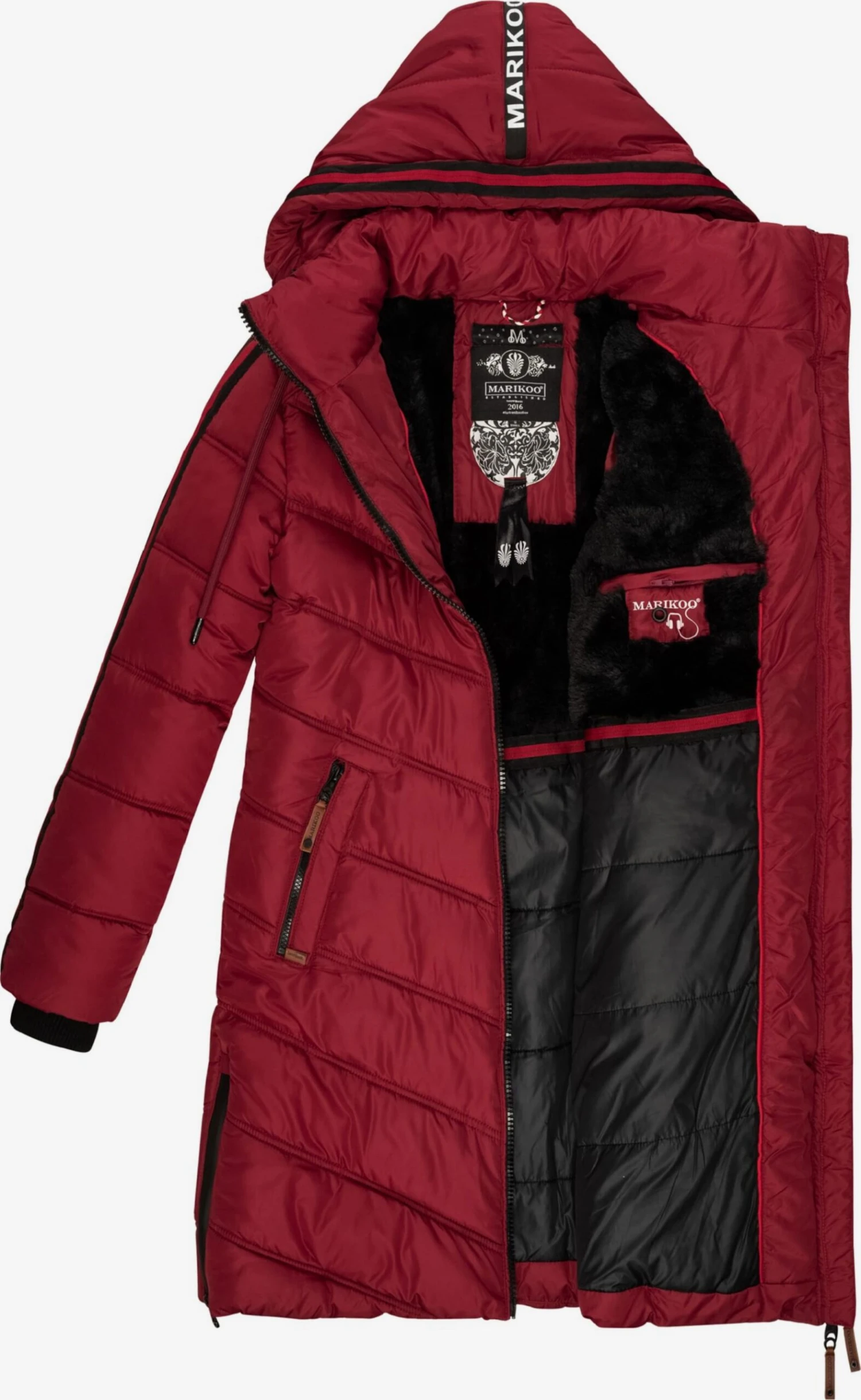 Marikoo Manteaux Dhiver Manteau D’hiver Armasa Femme Rouge / Rouge Sang 6 Marikoo Manteaux Dhiver Manteau D’hiver Armasa Femme Rouge / Rouge Sang – Image 4