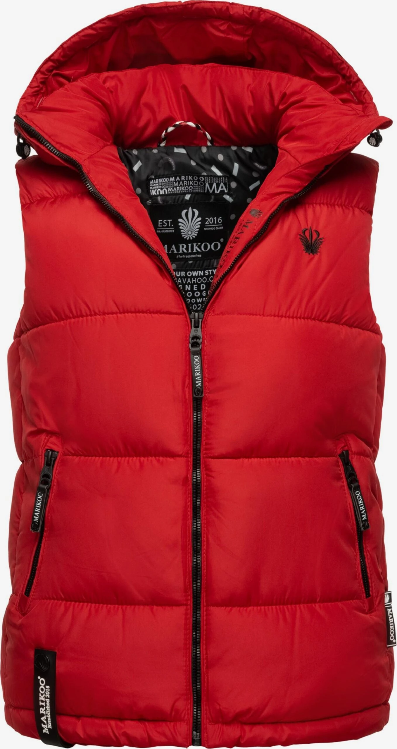 Marikoo Vestes Sans Manches Gilet Eisflöckchen Femme Rouge 5 Marikoo Vestes Sans Manches Gilet Eisflöckchen Femme Rouge – Image 3