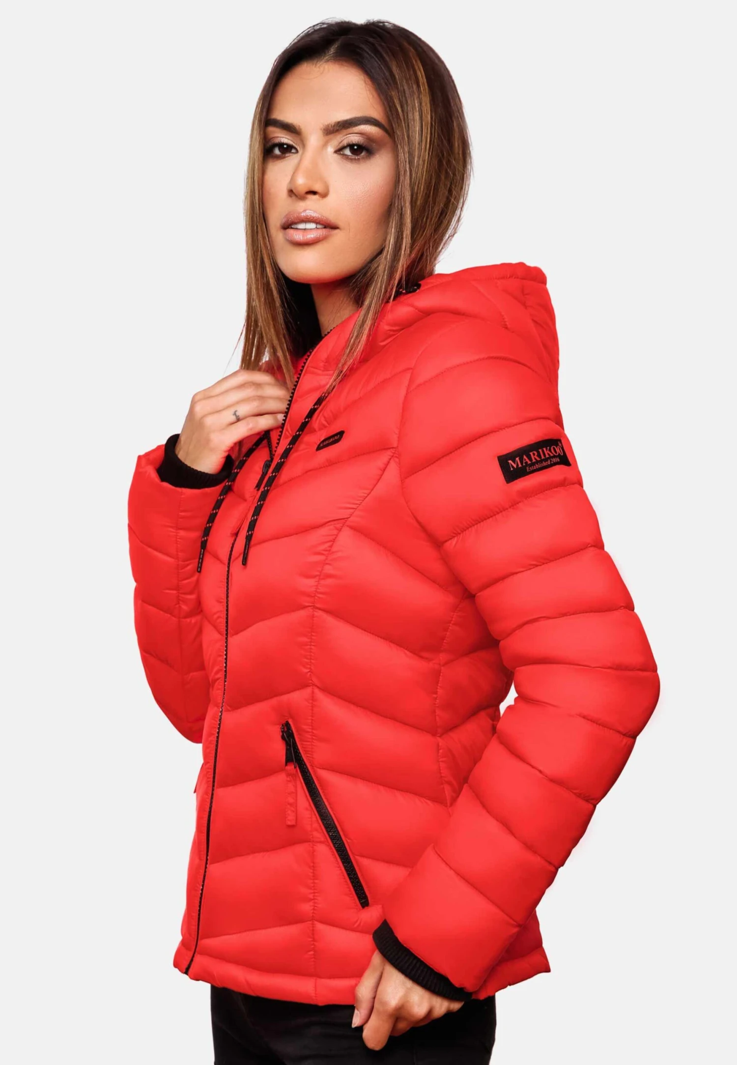 Marikoo Vestes De Mi-saison Veste Mi-saison Kuala Femme Rouge Néon 7 Marikoo Vestes De Mi-saison Veste Mi-saison Kuala Femme Rouge Néon – Image 5