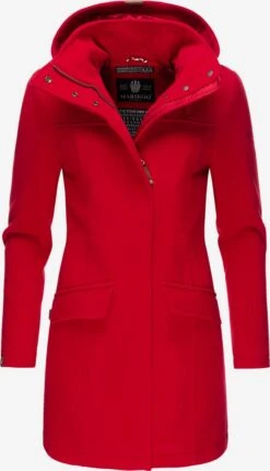 Marikoo Manteaux Dhiver Manteau D’hiver Femme Rouge
