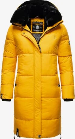 Marikoo Manteaux Dhiver Manteau D’hiver Femme Jaune