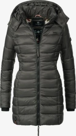 Marikoo Manteaux Courts Manteau D’hiver Abendsternchen Femme Anthracite