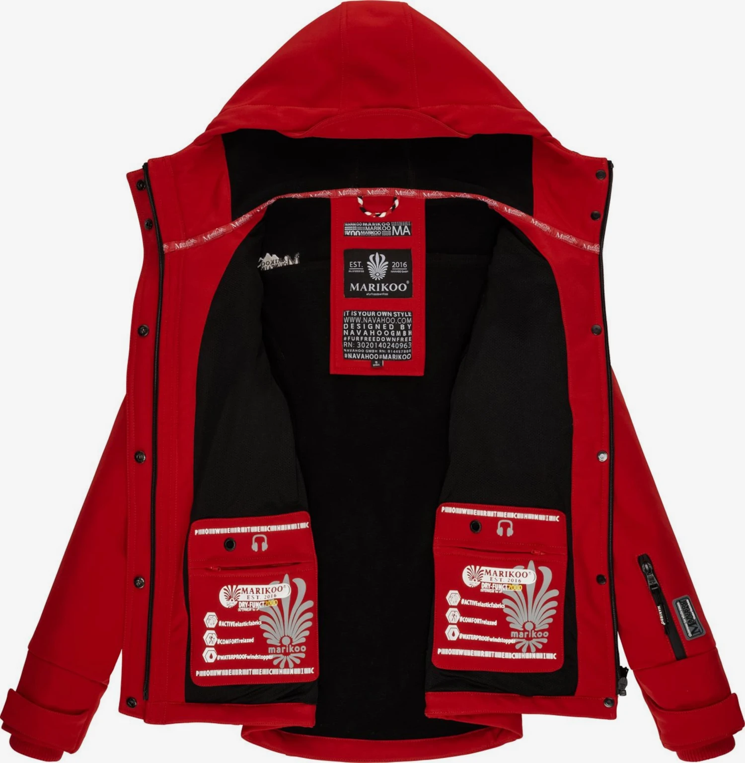 Marikoo Vestes De Mi-saison Veste Mi-saison Kleine Zicke Femme Rouge Feu 6 Marikoo Vestes De Mi-saison Veste Mi-saison Kleine Zicke Femme Rouge Feu – Image 4