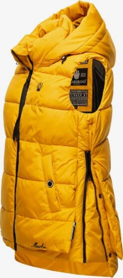 Marikoo Vestes Sans Manches Gilet Zarinaa Femme Jaune Dor -Marikoo Boutique e056454f3441c4c9e014935654e35d3f