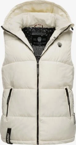 Marikoo Vestes Sans Manches Gilet Eisflöckchen Femme Blanc Cassé -Marikoo Boutique e115a9e516573b596fb8a6454135d7d0