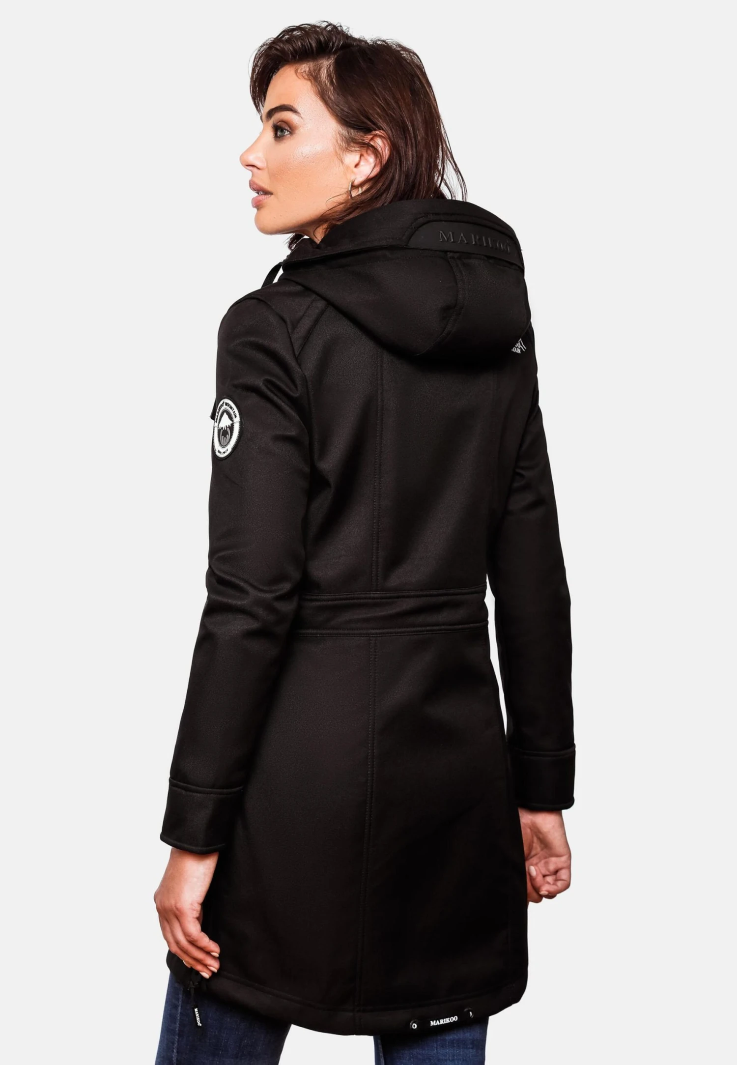 Marikoo Parkas Parka Mi-saison Femme Noir 10 Marikoo Parkas Parka Mi-saison Femme Noir – Image 8