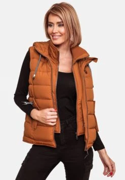 Marikoo Vestes Sans Manches Gilet Taisaa Femme Caramel -Marikoo Boutique e7a691ed859fda6657c0a0d37eb9cda5