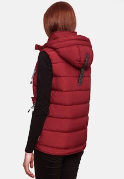 Marikoo Vestes Sans Manches Gilet Taisaa Femme Rouge -Marikoo Boutique e837b8bbb2d36de746082cdcc48dcf20